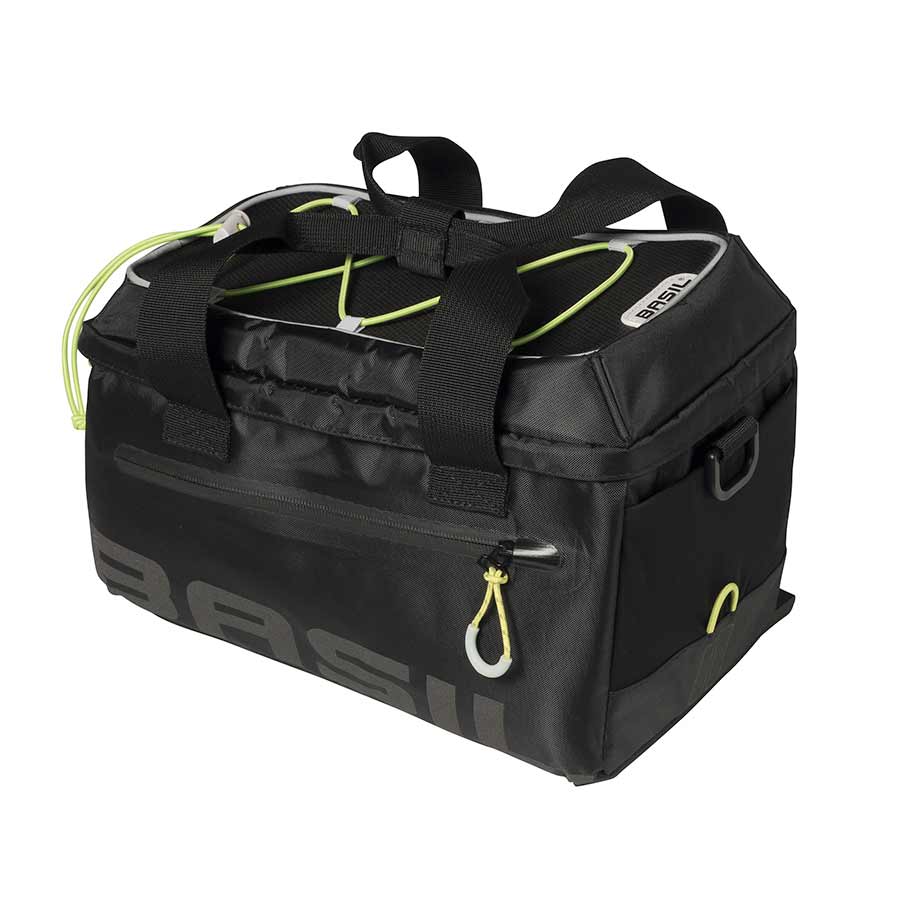 Basil | Miles | 7L Pannier Bag Black/Lime