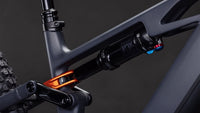 Vélo électrique Cube Stereo Hybrid ONE44 HPC SLX 800 gris et orange, suspension arrière
