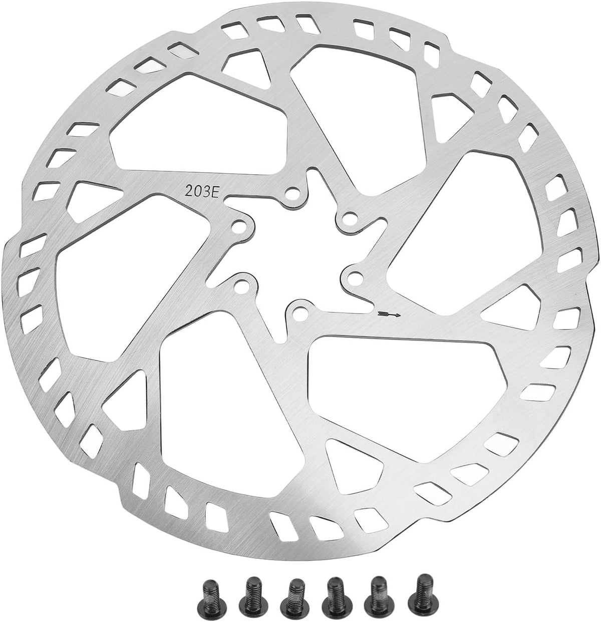 Rotor de frein à disque de vélo de 203 mm, 2,3 mm d'épaisseur, montage à 6 boulons, disque de frein
