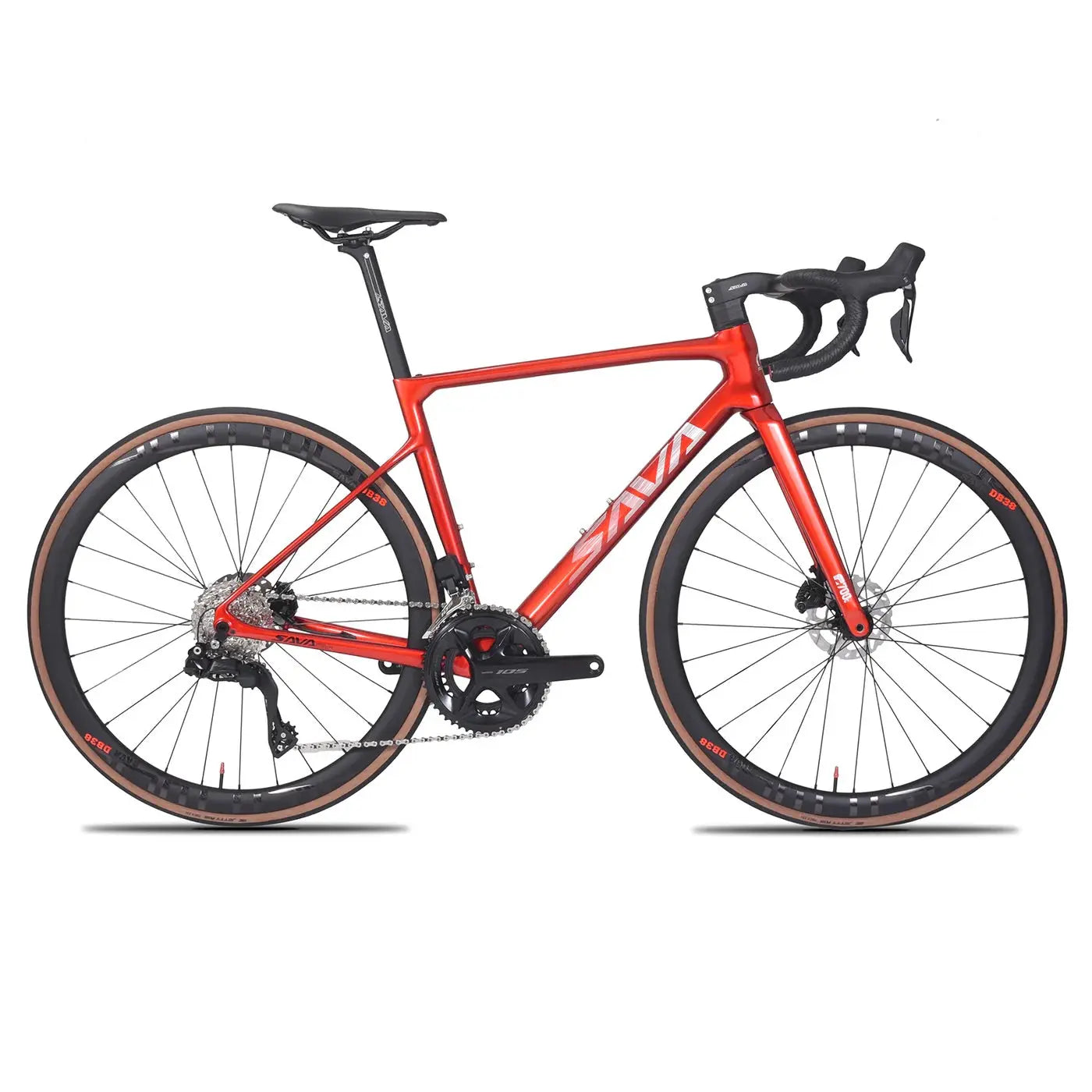 SAVA Falcon SR7.0 Di2 Carbon Road Bike, coloris Rouge