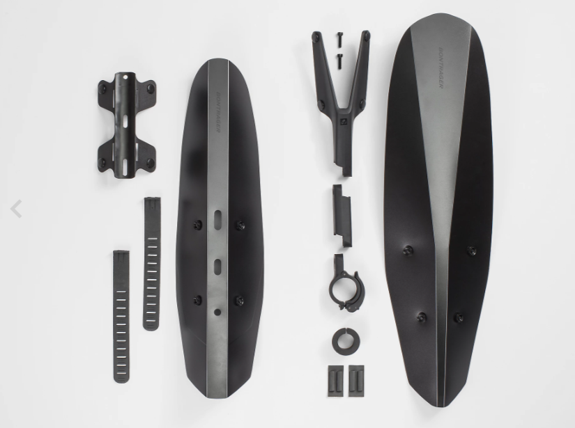 Universal mudguard system for Bontrager Fat Bikes